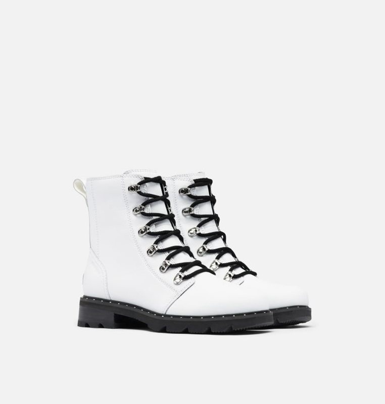 Womens Rain Boots White - Sorel Lennox™ Lace Mid - 259-DRHIWC